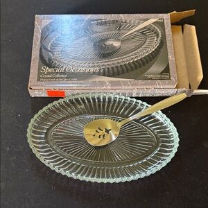 Crystal Oval Serving Bowl - Clear Glass